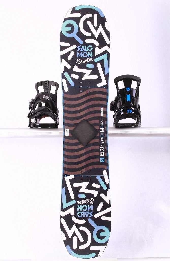 Snowboard 120 cm pour enfants SALOMON EL CAPITAN, noir/bleu, Envoi, Utilisé, Planche