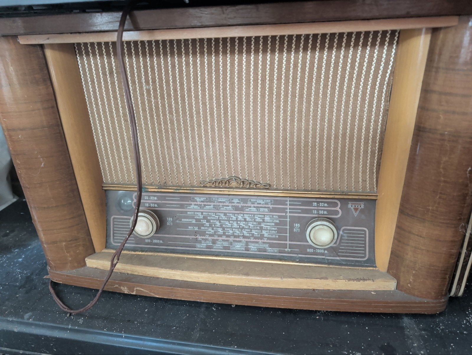 Radio TSF à lampes vintage (années 50) – Ébénisterie bois, Antiquités & Art, Enlèvement