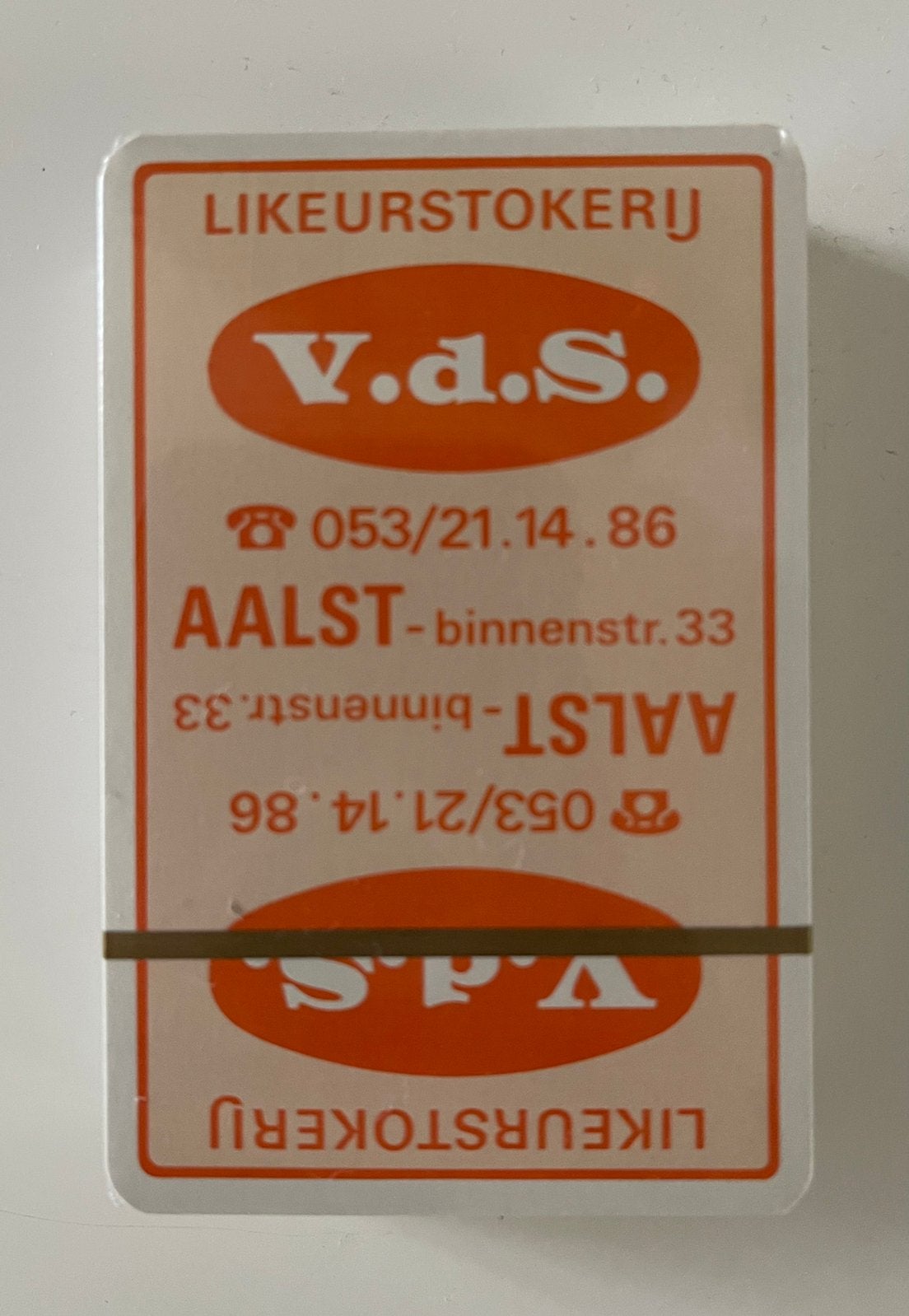 Kaartspel Likeurstokerij V.D.S Aalst, Verzamelen, Ophalen of Verzenden, Nieuw, Speelkaart(en)