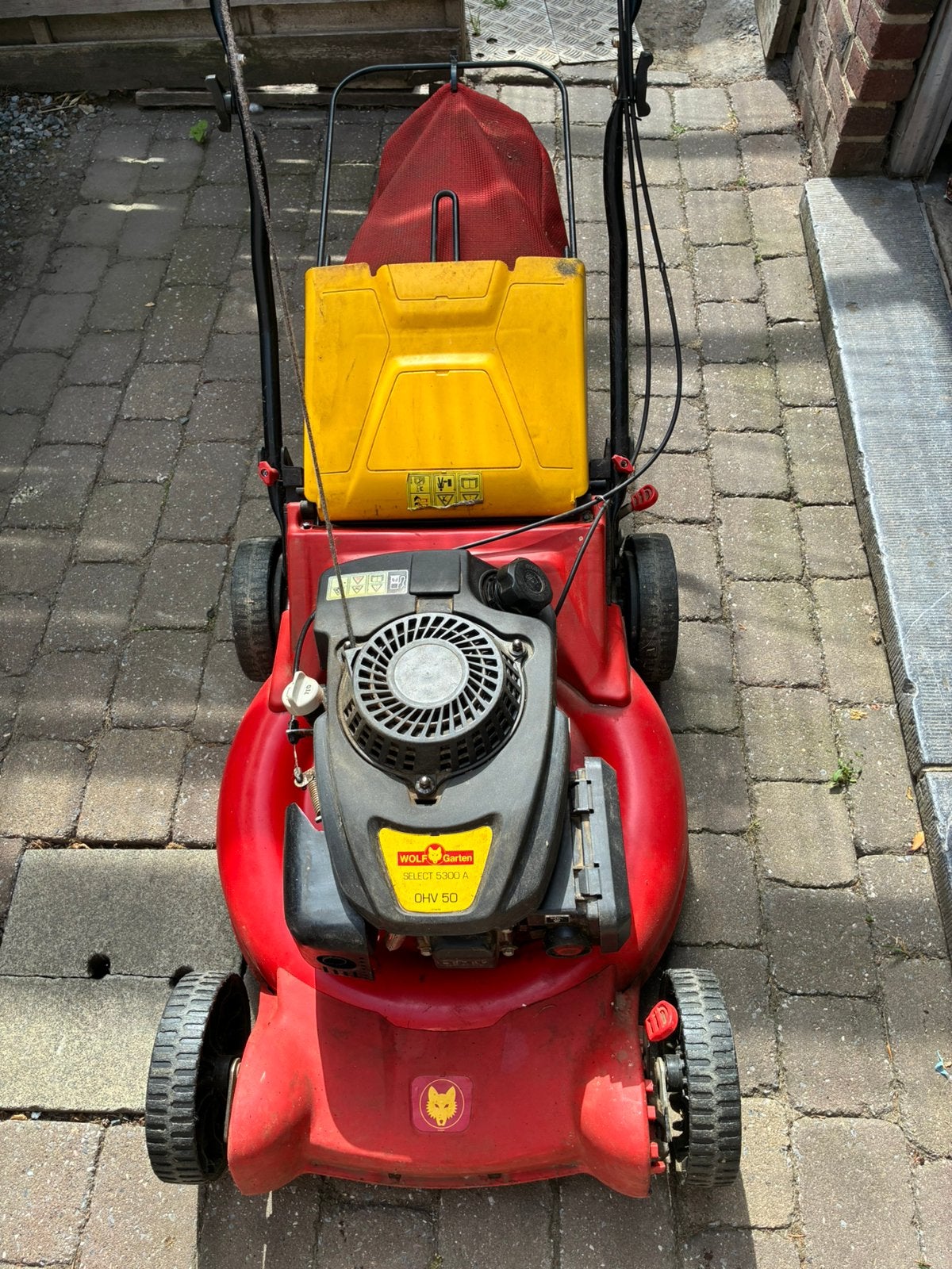 Wolf Garten Select 5300A OHV50 Grasmaaier, Ophalen, Gebruikt, 50 cm of meer, Opvangzak