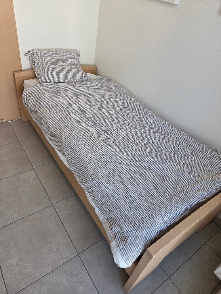 lit, 100 cm, Enlèvement, Bois, Modern hout