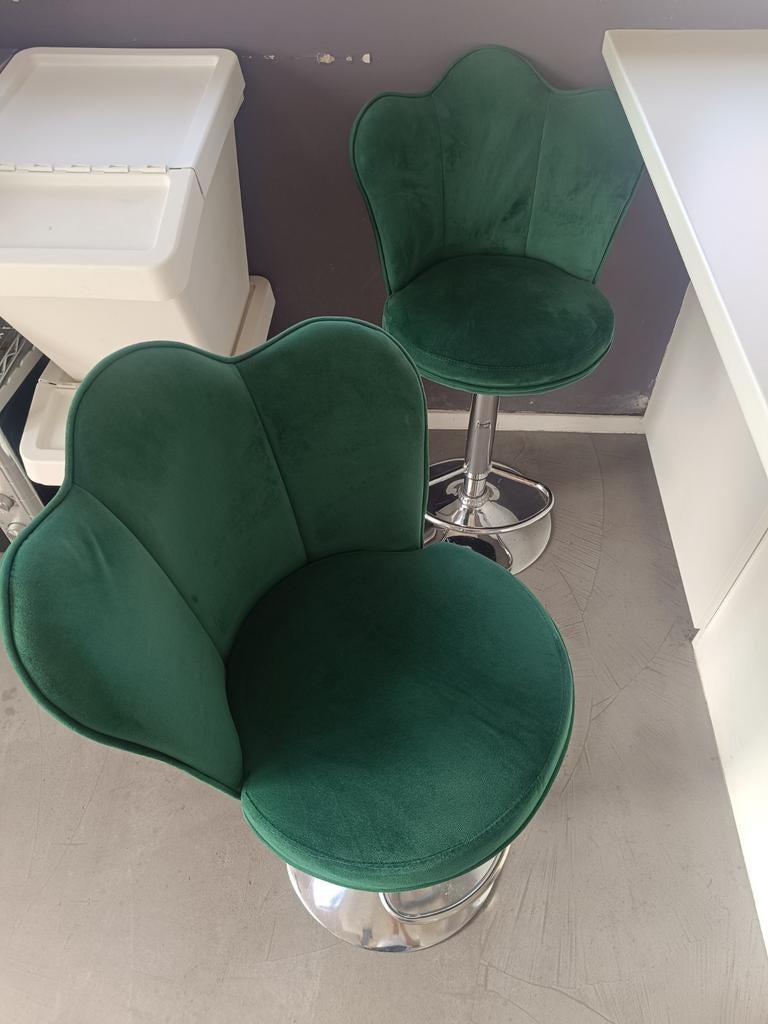 Chaise bar haute couler vert coquille d'huîtres, Maison & Meubles, Chaises, Enlèvement