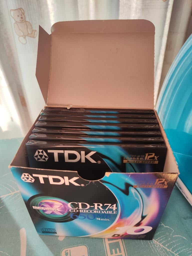7 CD-R74 neuf, Ophalen, Nieuw, Cd, TDK