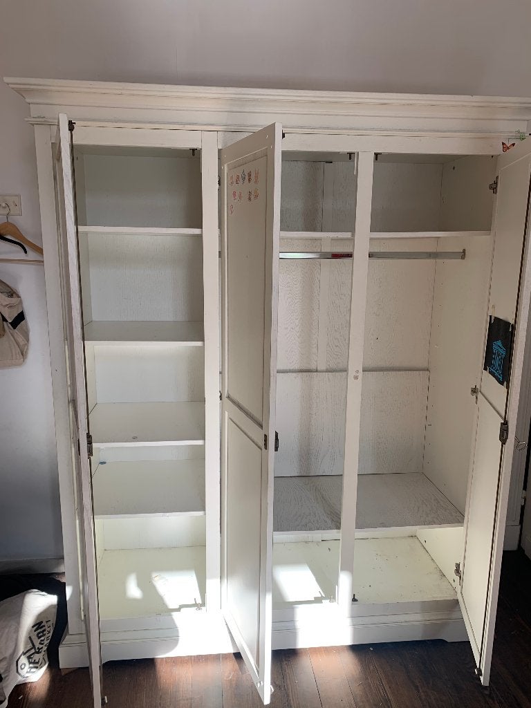 Kleerkast Wit, Huis en Inrichting, Ophalen, Met deur(en), Gebruikt, 200 cm of meer