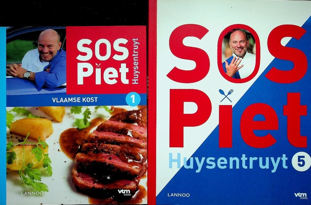 SOS Piet complète des séries 1 à 5 + Vlaamse Kost (7 tot), Livres, Livres de cuisine, Piet Huysentruyt, Enlèvement ou Envoi, Autres types