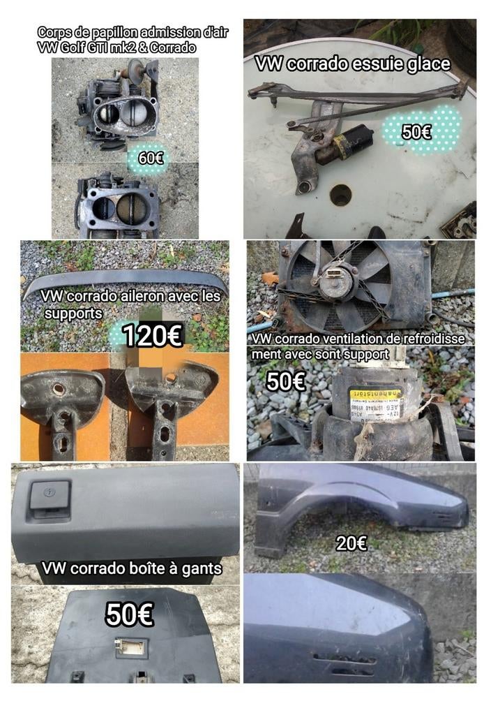 VW Corrado pièces détachées, Enlèvement
