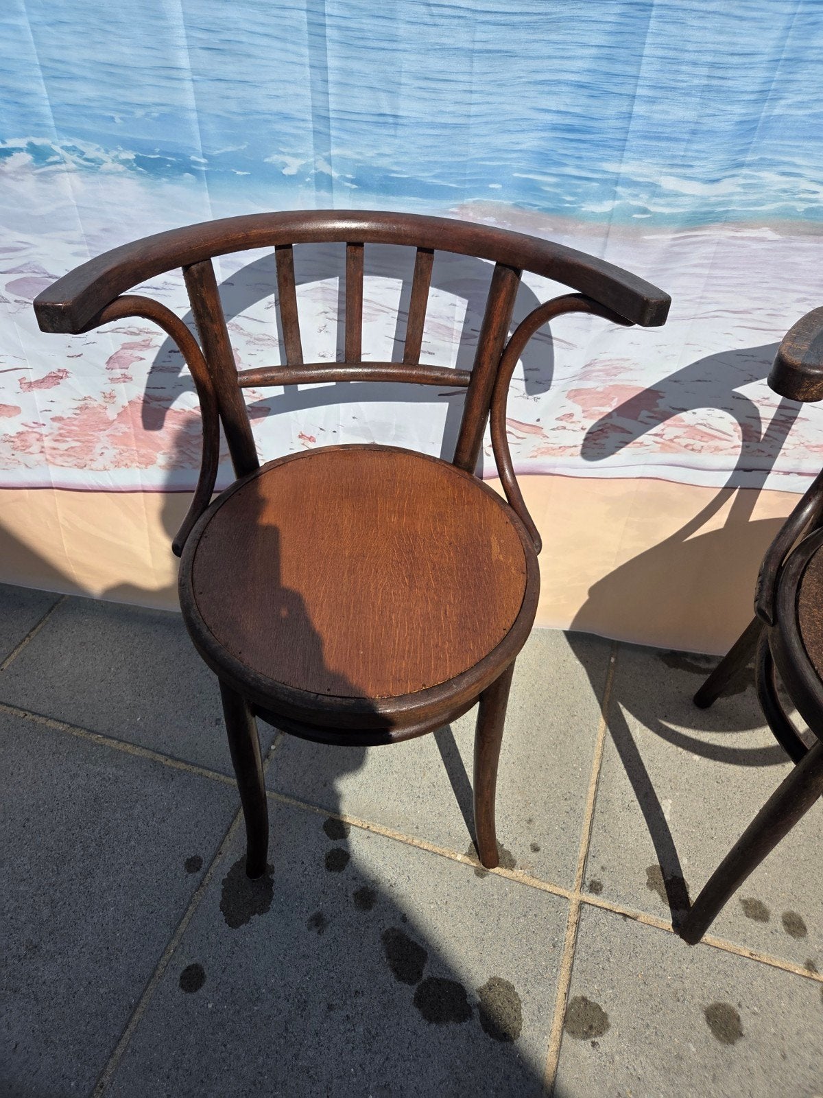 antieke Thonet-stijl hoekstoel/caféstoel, Ophalen