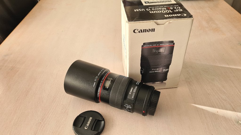 Canon EF 100mm 2.8L Macro IS USM, TV, Hi-fi & Vidéo, Photo | Lentilles & Objectifs, Comme neuf, Objectif macro, Canon, Canon EF