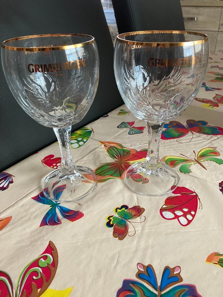 Nieuw Grimbergen bierglas ( 8 glazen ), Verzamelen, Ophalen of Verzenden, Nieuw, Bierglas