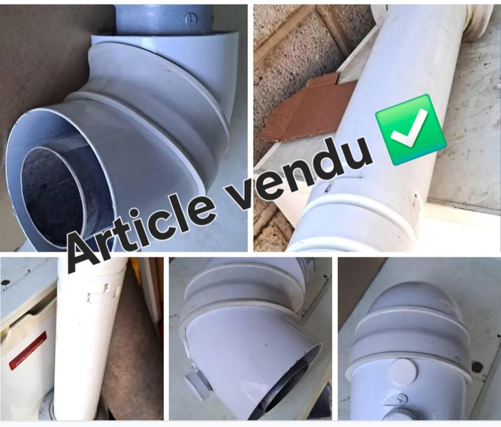 Coude 90alu diamètre 80/125m kit chaudiere /Article vendu ✅️, 60 à 80 mm, Aluminium, Enlèvement, Moins de 2 mètres