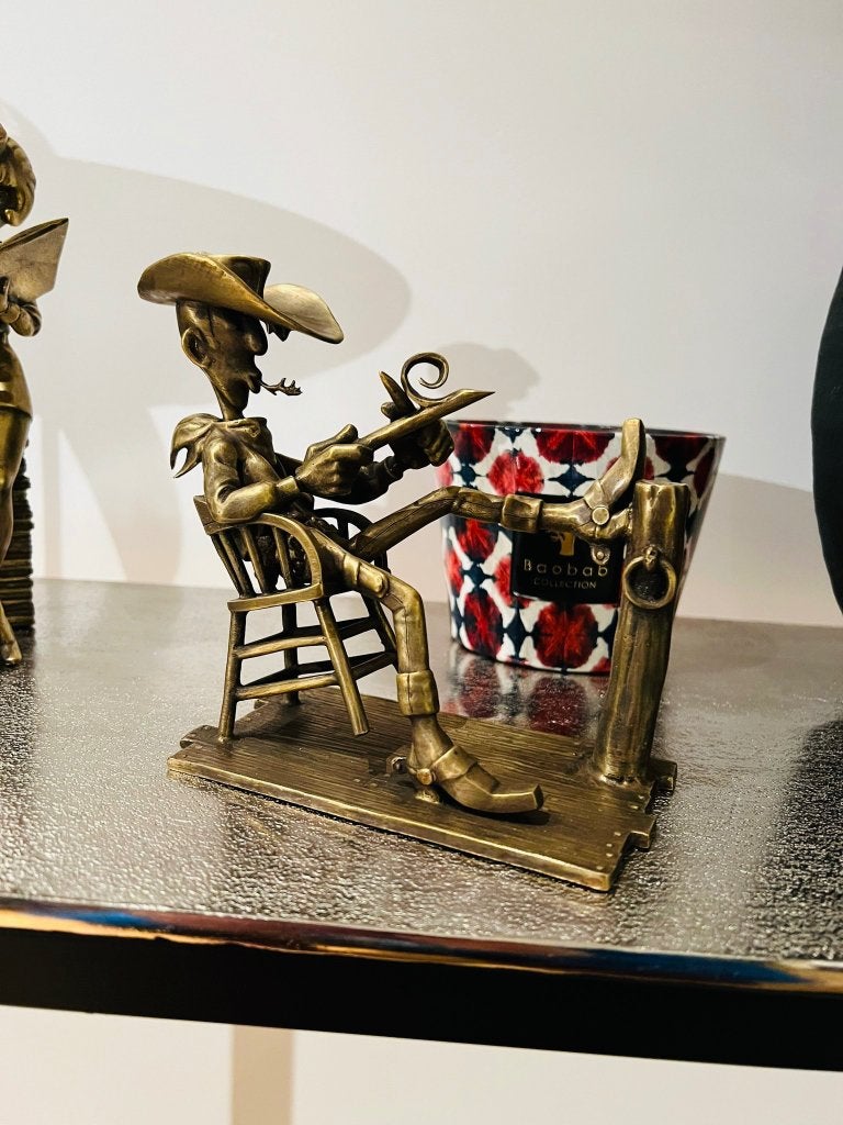 Bronze lucky Luke atelier bronze pixi, Collections, Enlèvement ou Envoi, Comme neuf