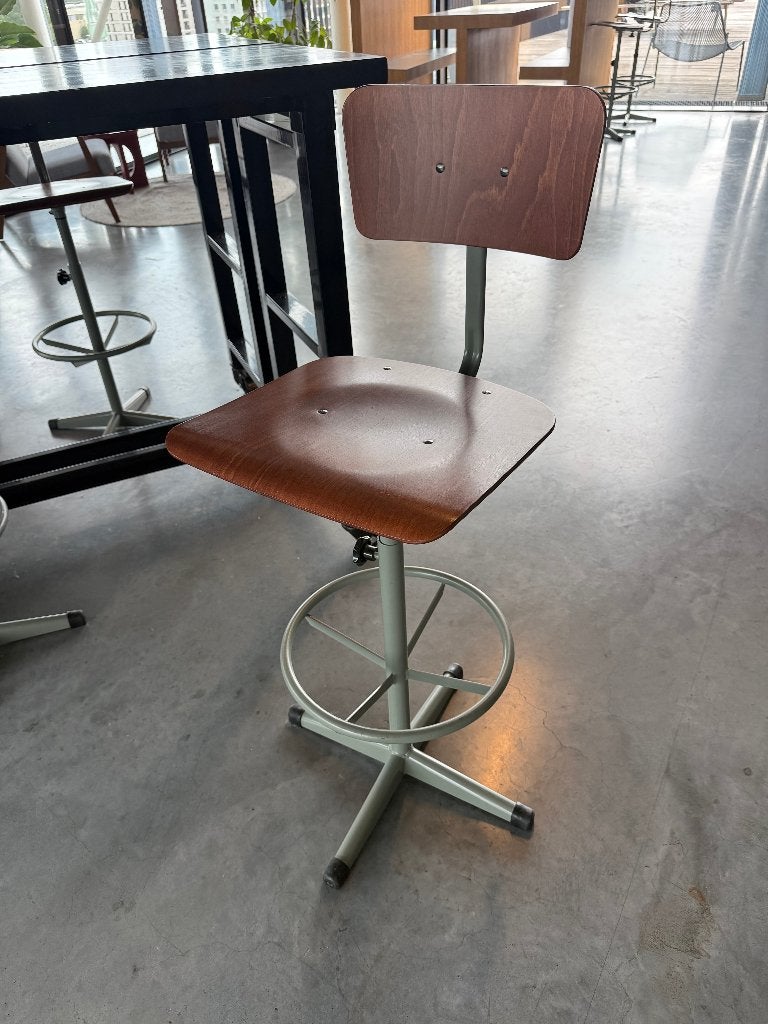 Vintage Architectenstoel, Ophalen, Gebruikt, Bruin, Bureaukruk