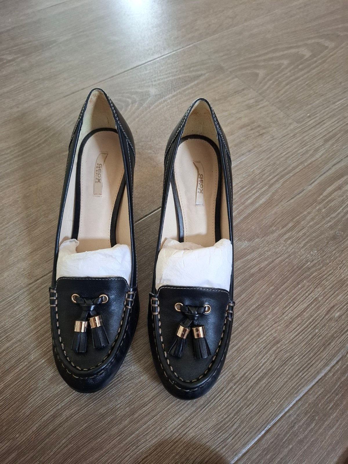 geox damesschoenen maat 38,5, Geox, Blauw, Ophalen of Verzenden, Schoenen met hoge hakken