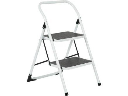 Escalo Big Step Trapladder 2 Treden Wit - Opvouwbaar, Ophalen, Zo goed als nieuw, Ladder, Opvouwbaar of Inschuifbaar