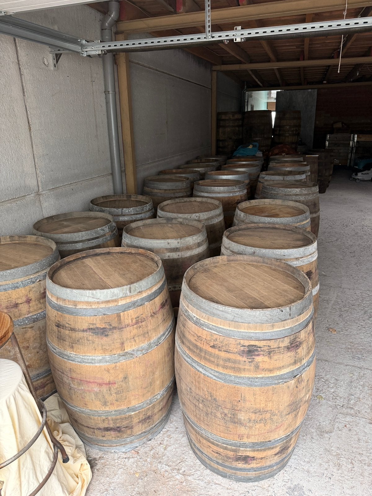 Authentieke & Gebleekte Wijnvaten - Regenton - Decoratie, 150 liter of meer, Ophalen, Gebruikt, Hout