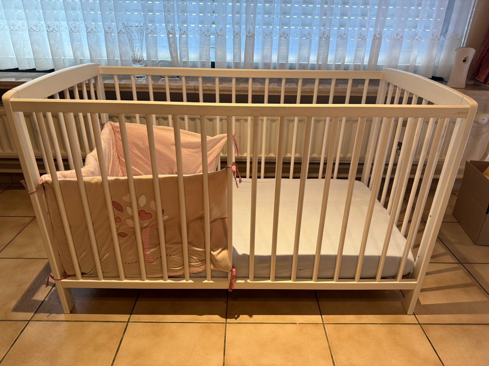 Te koop babybed, Ophalen, Gebruikt, Rechthoekig