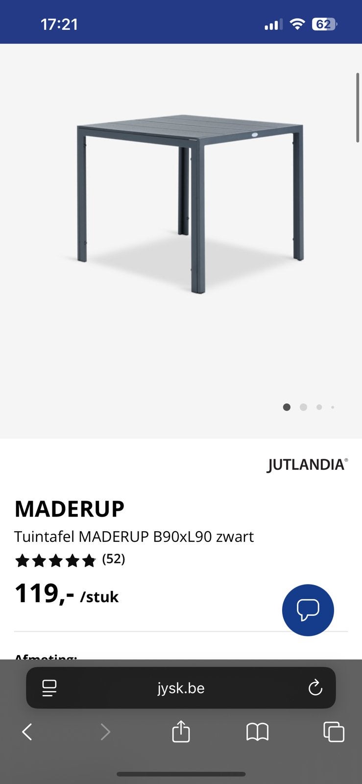 Nieuwe tuintafel, Tuin en Terras, Tuintafels, Ophalen, Zo goed als nieuw