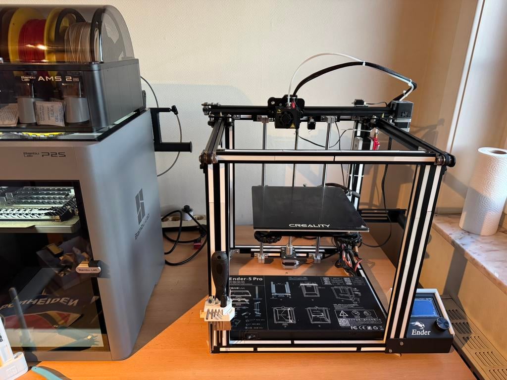 Ender 5 PRO + upgrades en reserve materialen, Enlèvement, Comme neuf