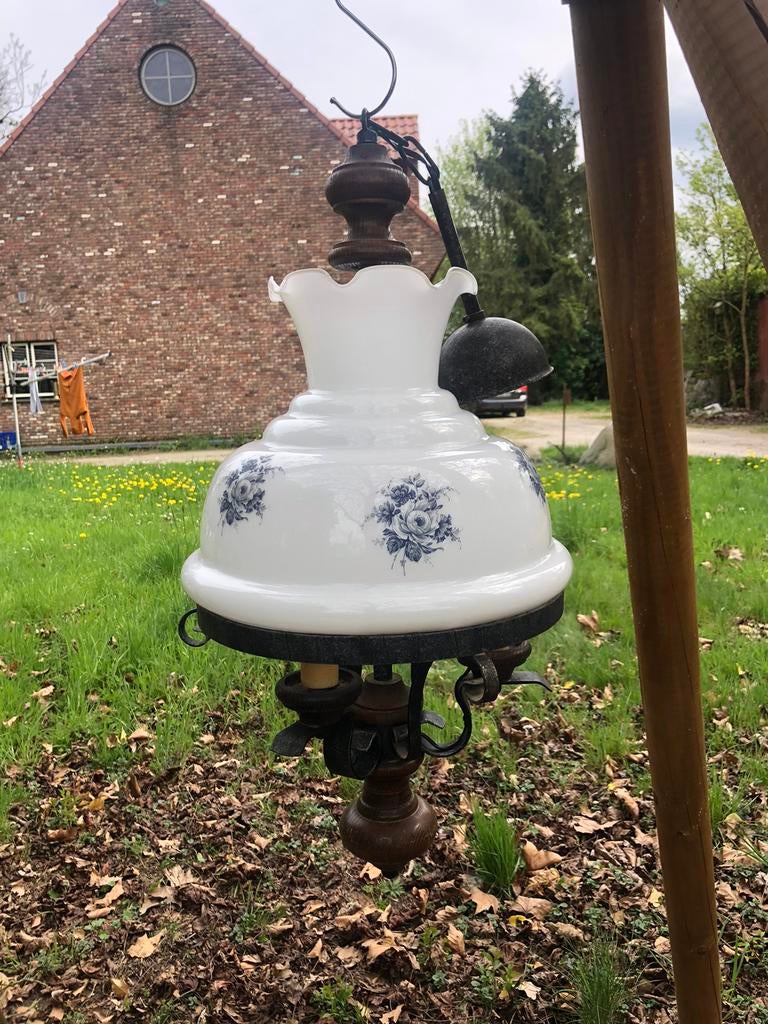 Nostalgisch LUCHTERTJE, Ophalen, Gebruikt, Glas, Landelijk