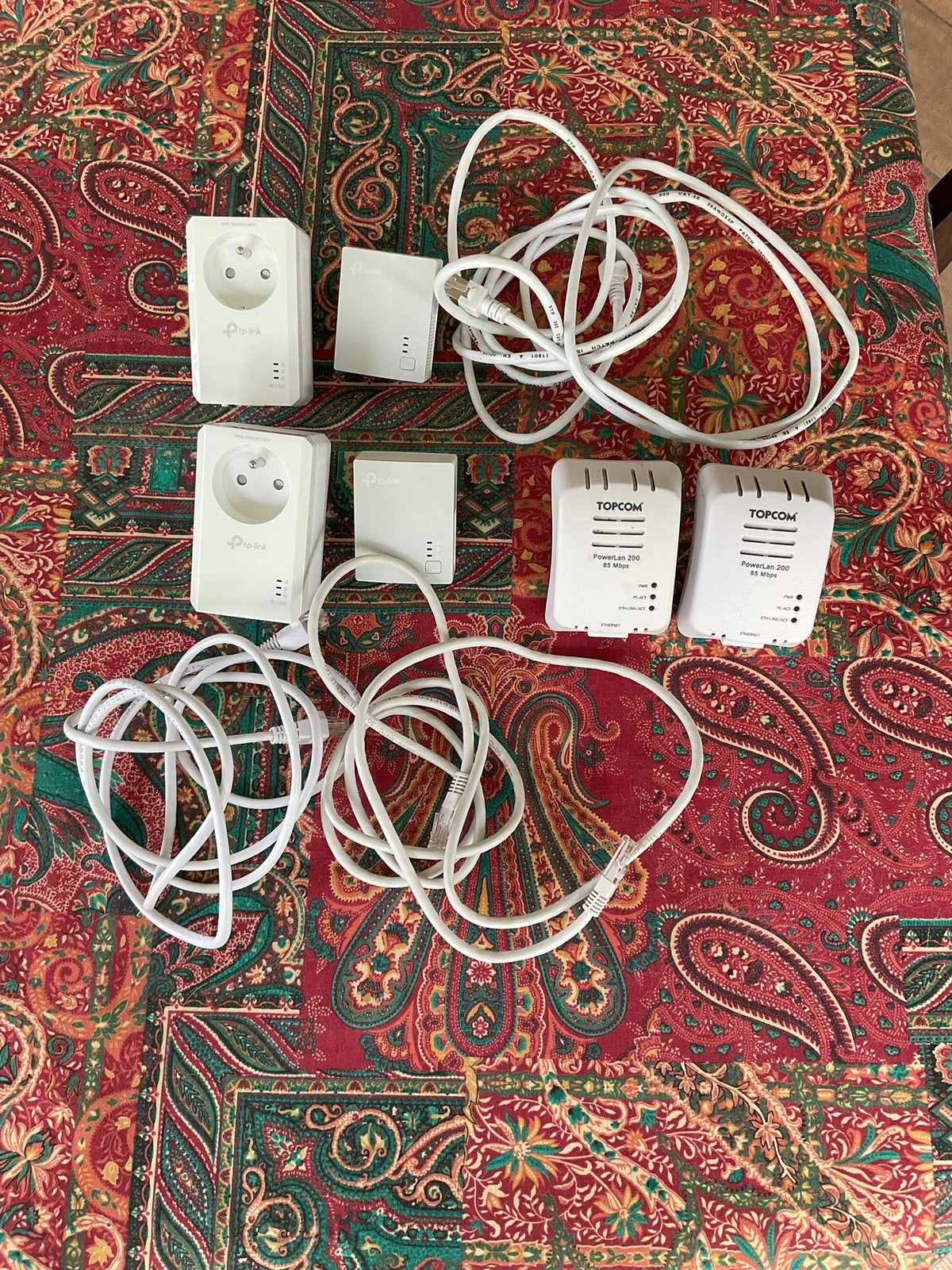 6 Powerline-adapters TP-Link/Topcom internet via stopcontact, Ophalen, Zo goed als nieuw