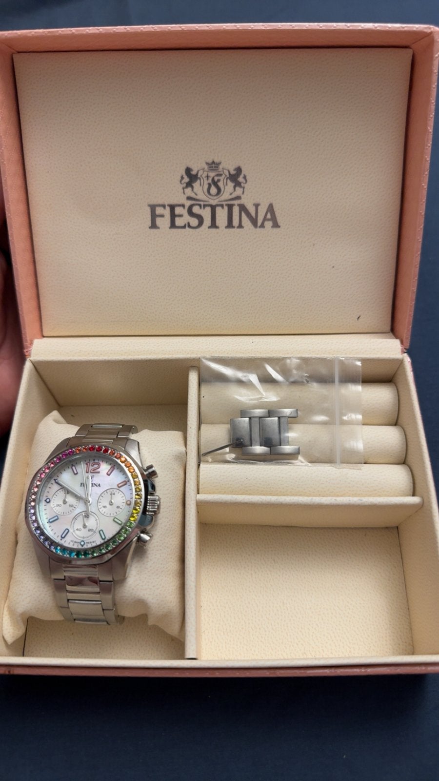 Festina vrouwen horloge, Staal, Staal, Polshorloge, Zo goed als nieuw