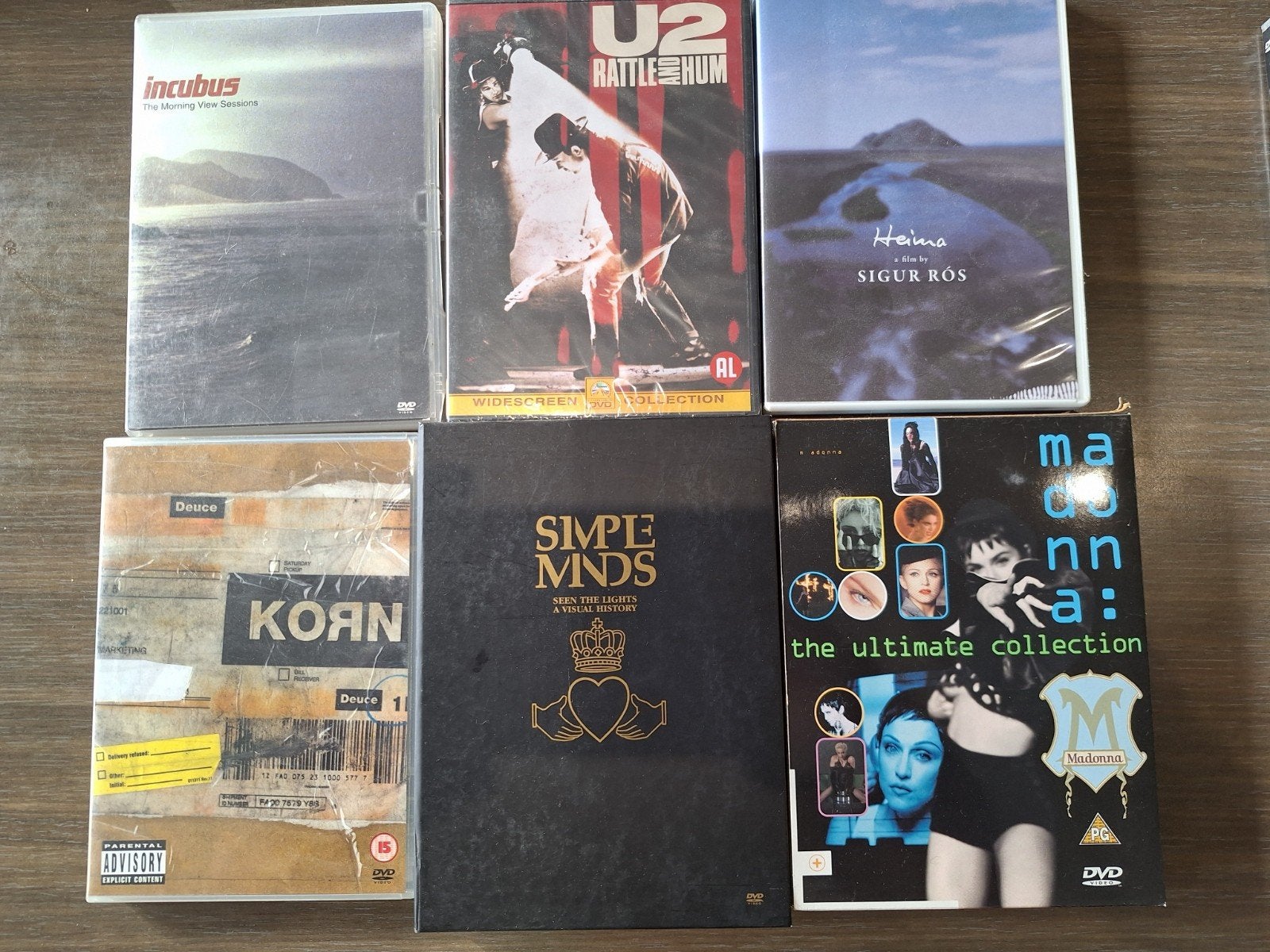 muziek dvd van Korn/Incubus/Sigur ros, Simple minds/U2/..., Enlèvement ou Envoi, Comme neuf, Vidéos musicales