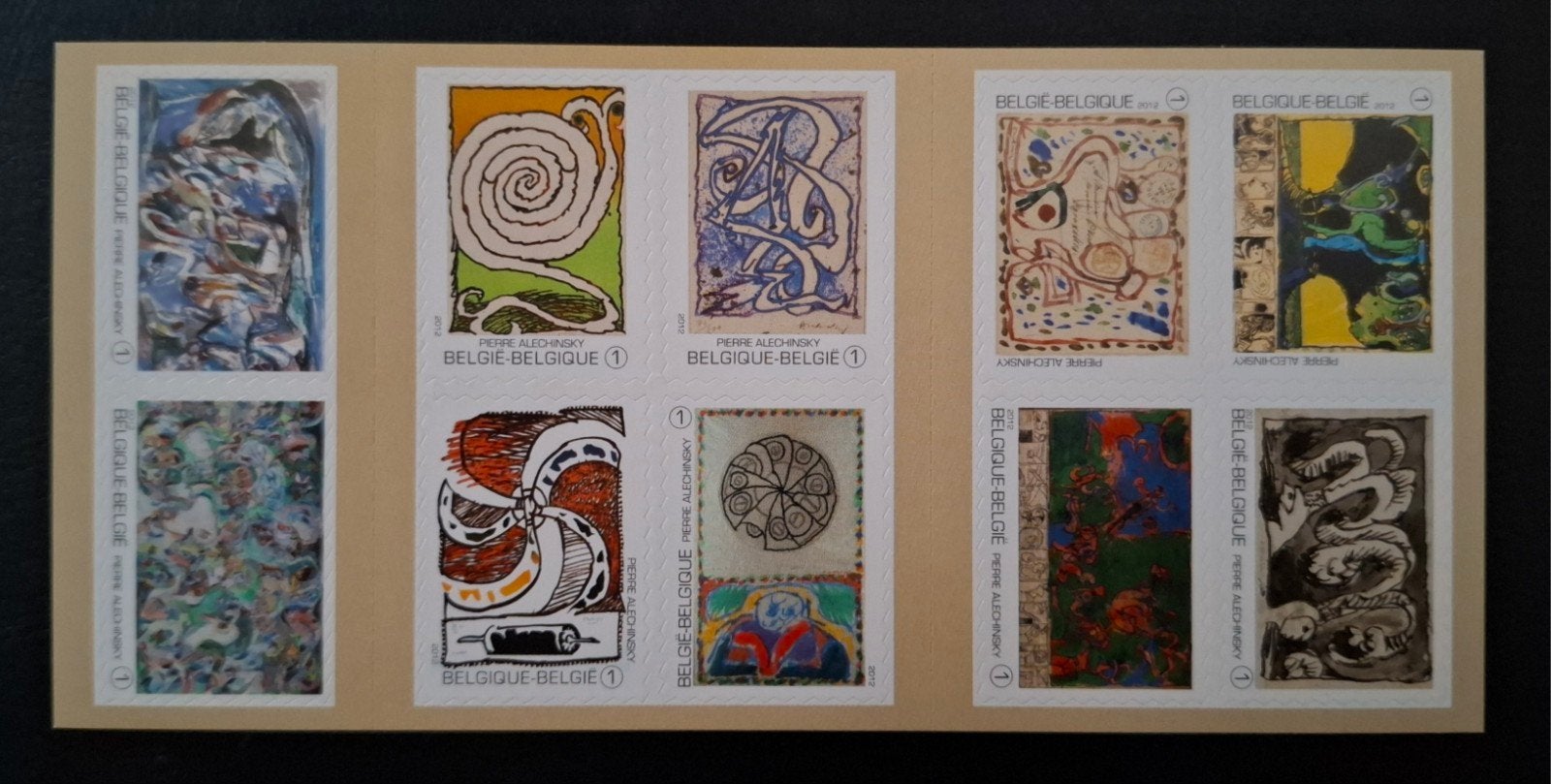 Belgique : COB 4244/53-B129 ** Pierre Alechinsky 2012., Sans timbre, Neuf, Enlèvement ou Envoi, Non oblitéré