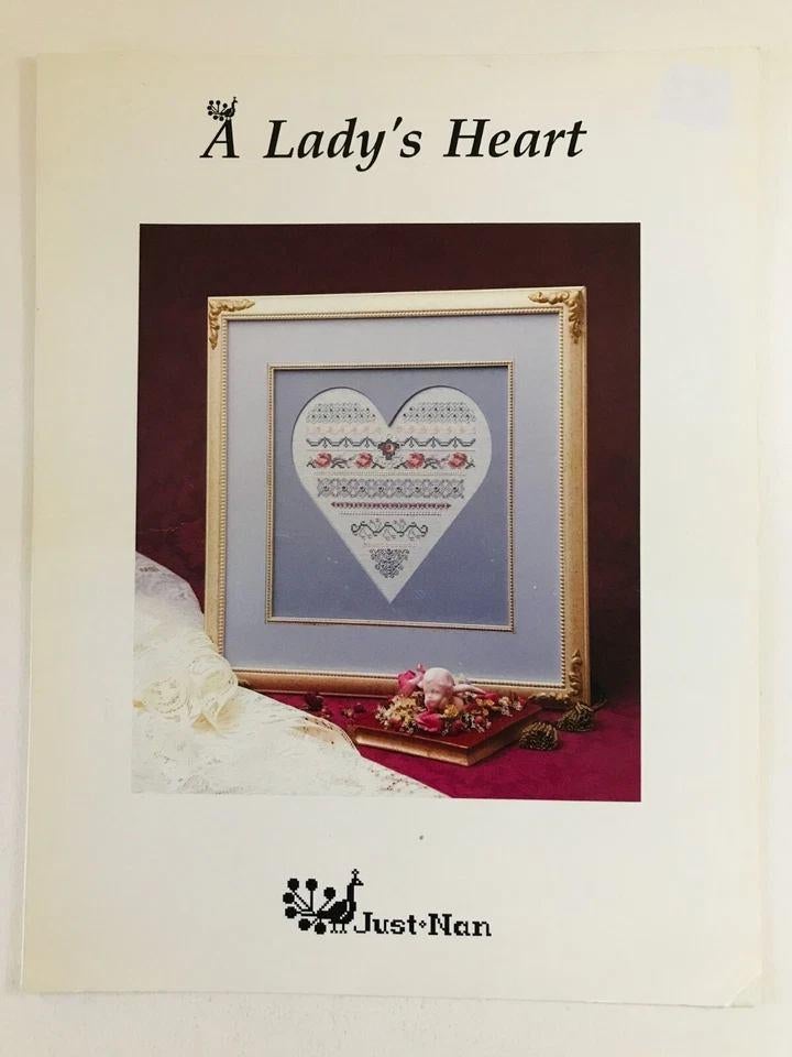 Just Nan A LADY'S HEART Cross Stitch Pattern, Hobby & Loisirs créatifs, Broderie & Machines à broder, Enlèvement ou Envoi, Utilisé
