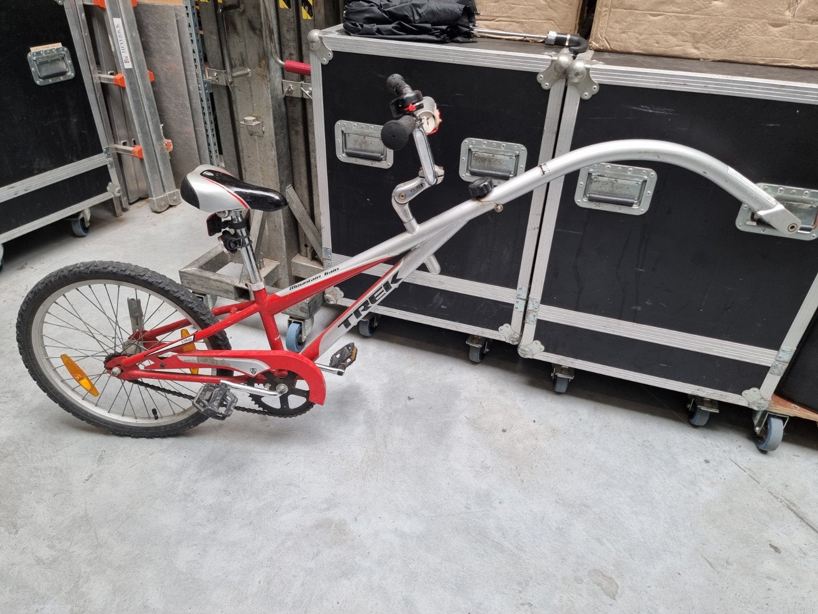 aanhangfiets trek, Ophalen
