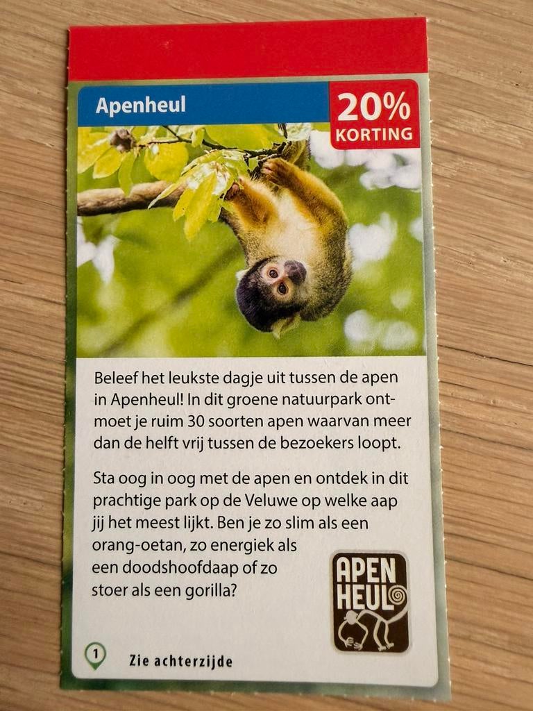 Kortingskaart voor Apenheul