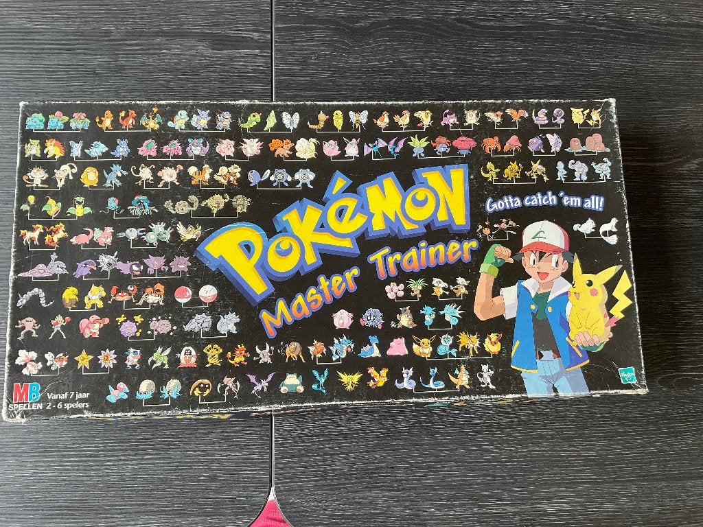 Vintage gezelschapsspel Pokémon Master Trainer MB, Ophalen of Verzenden, Gebruikt, MB spelen