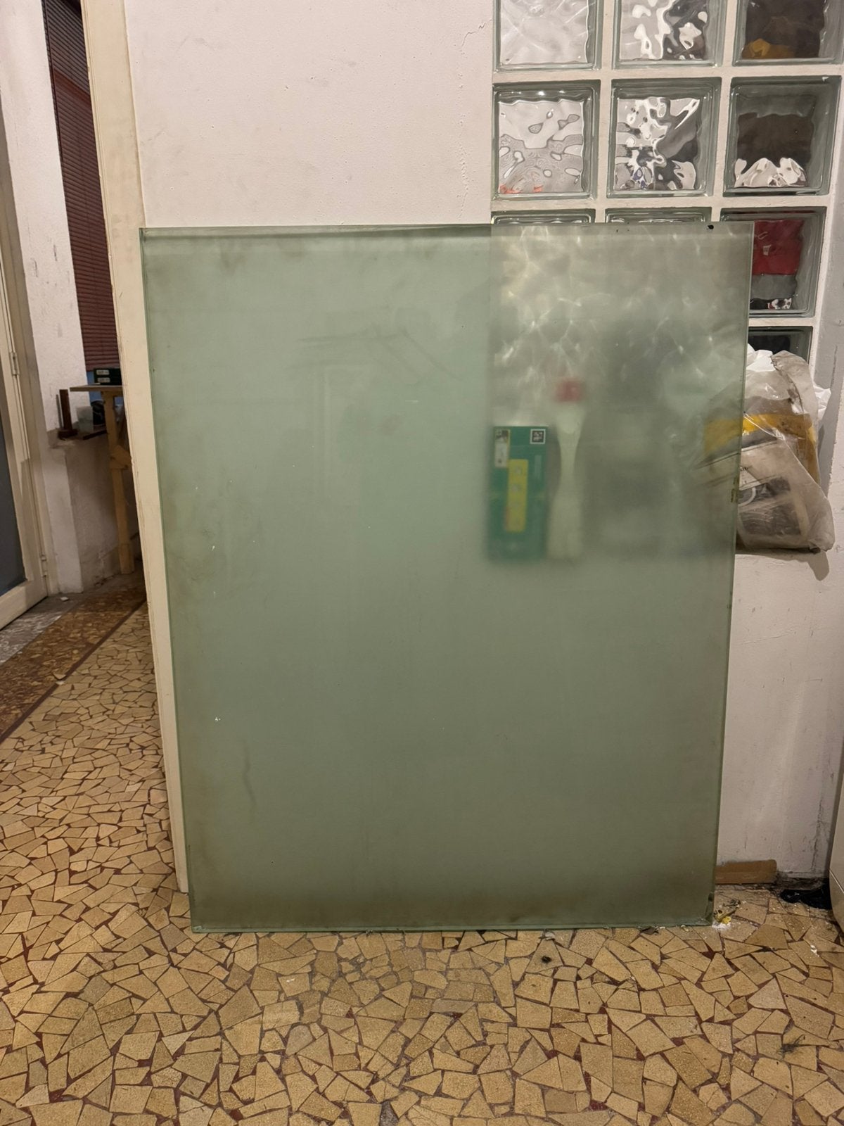 Plateau en verre sablé, ideal pour table, Panneau vitré, 120 à 160 cm, Enlèvement, Utilisé