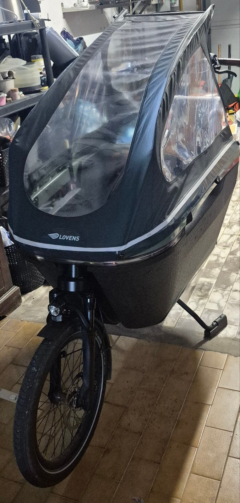 Lovens Explorer – 2022 – Mossgroen/Cognac, Fietsen en Brommers, Gebruikt, 3 kinderen, Elektrisch, Schijfrem