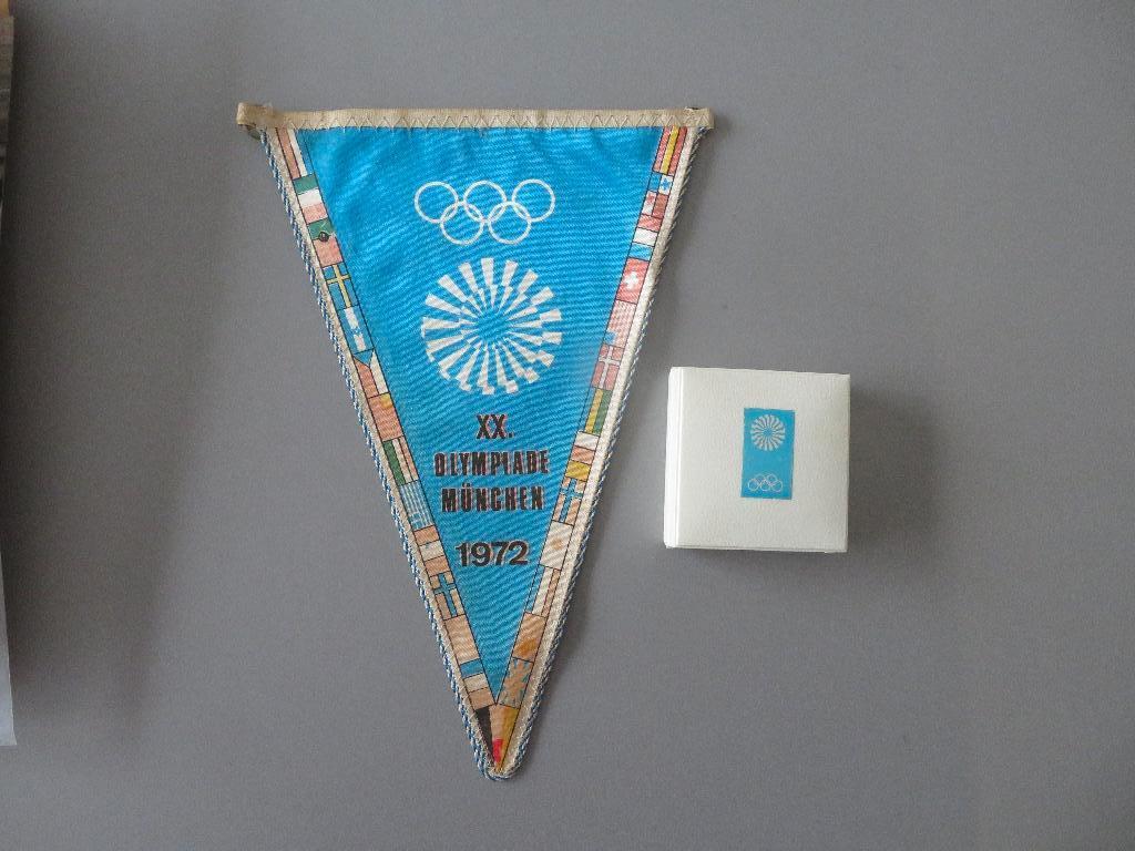 Olympische Spelen 1972 Munchen Munich Pennant + Medal, Ophalen of Verzenden, Zo goed als nieuw, Overige typen