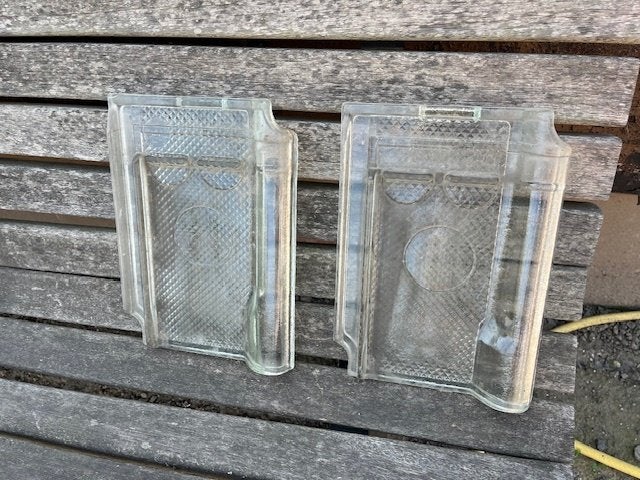 Glazen dakpannen "stormpan 44" Pottelberg, Doe-het-zelf en Bouw, Dakpannen en Dakbedekking, Ophalen, Overige materialen, Gebruikt
