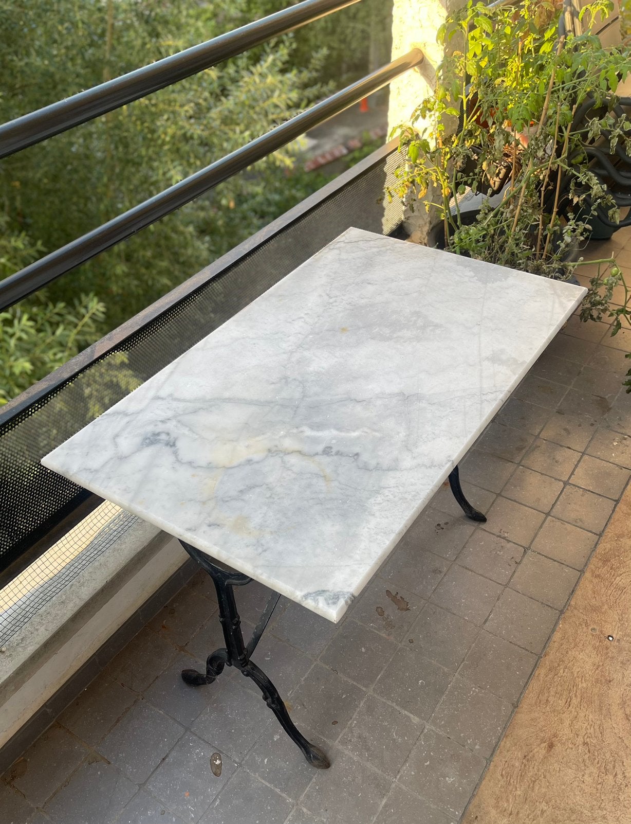 Table en marbre, Jardin & Terrasse, Enlèvement, Comme neuf