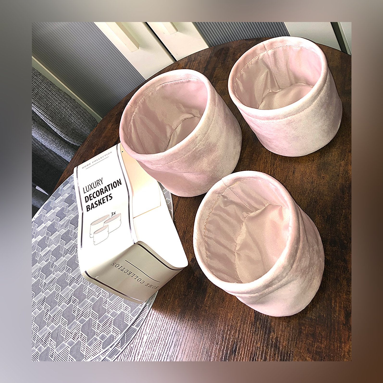 Nieuw set roze mandjes, Ophalen, Nieuw, Rond, Mand