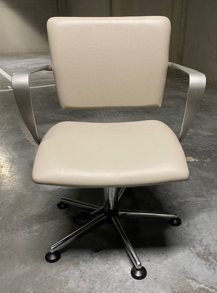 Fauteuil de coiffeur en parfait état, Maison & Meubles, Enlèvement, Comme neuf, Beige, Chaise de bureau