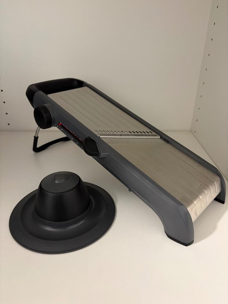OXO goodgrips mandoline, Ophalen of Verzenden, Zo goed als nieuw, Zwart, Metaal