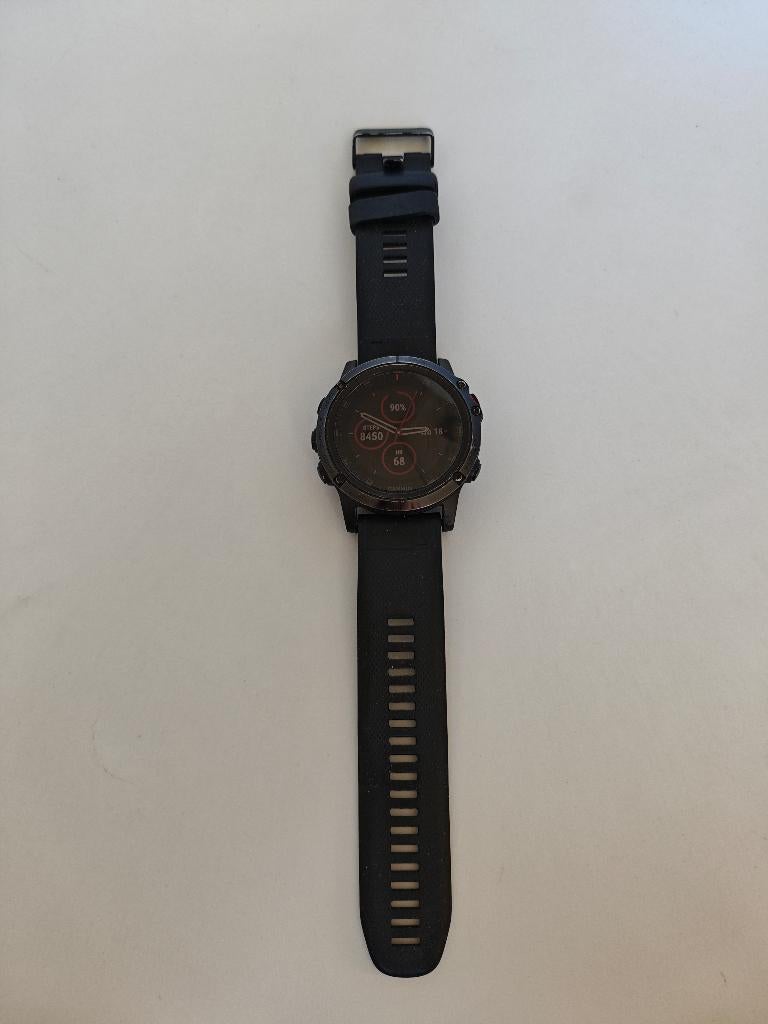 Garmin Fenix 5x plus Sapphire, Gebruikt, Hoogte, Garmin, Ophalen of Verzenden