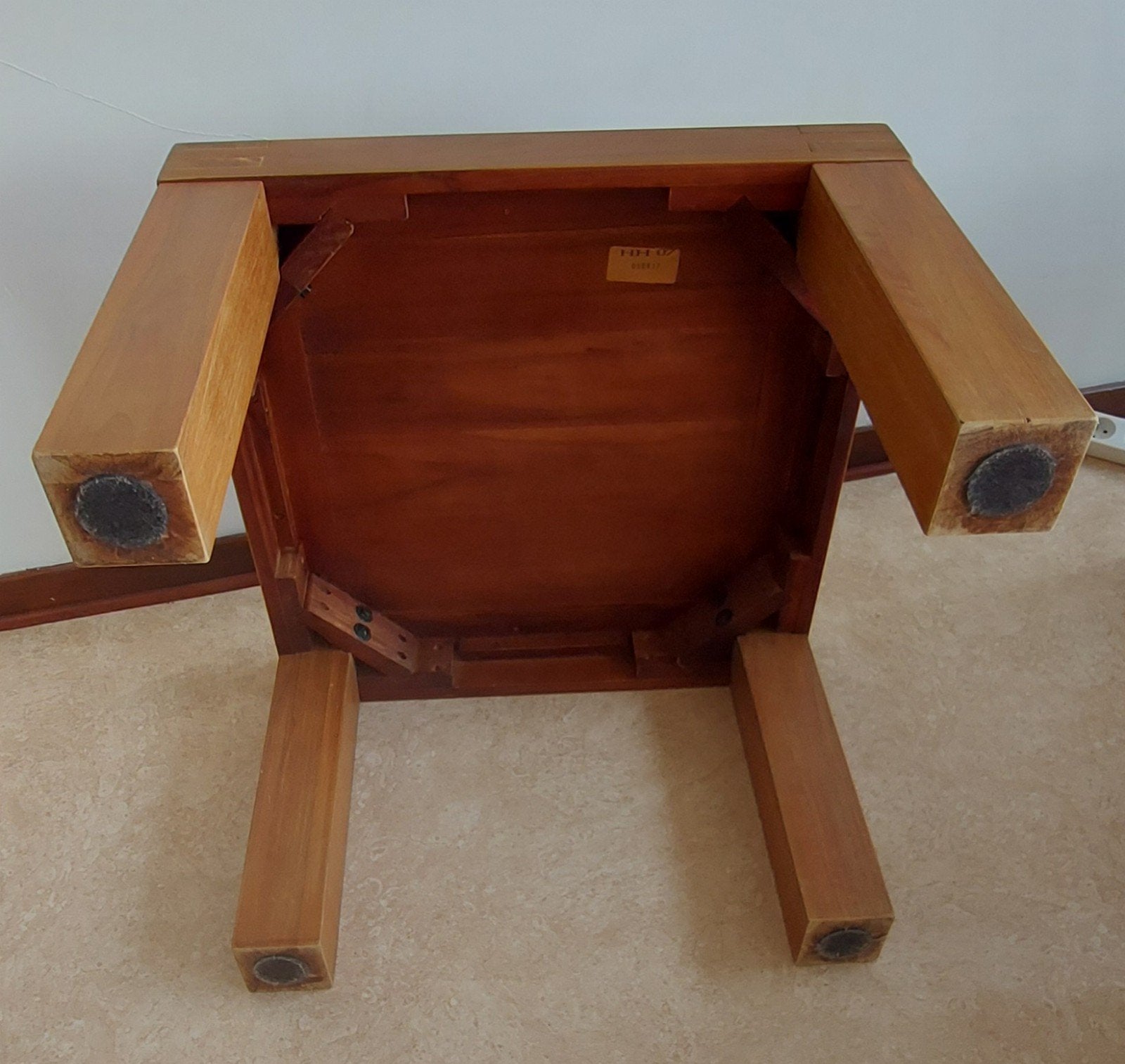 2 Tables de salon en Tek 60x60xh45, Enlèvement