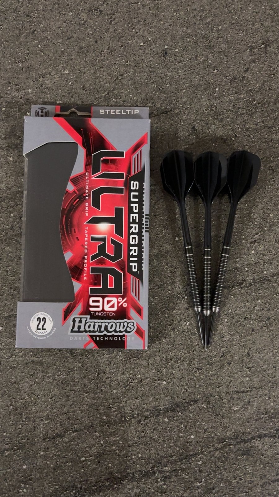 Harrows ultra supergrip, Sport en Fitness, Ophalen of Verzenden, Zo goed als nieuw, Pijlen