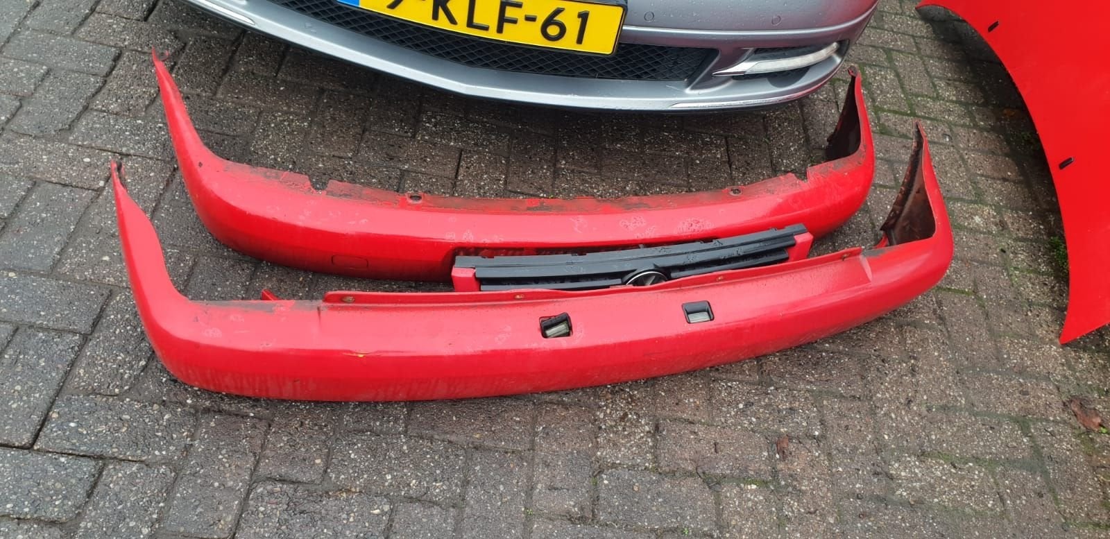 VW POLO 6N VOORBUMPER +GRIL+ACHTERBUMPER BJ 95 TOT 97, -, Utilisé, -, Avant