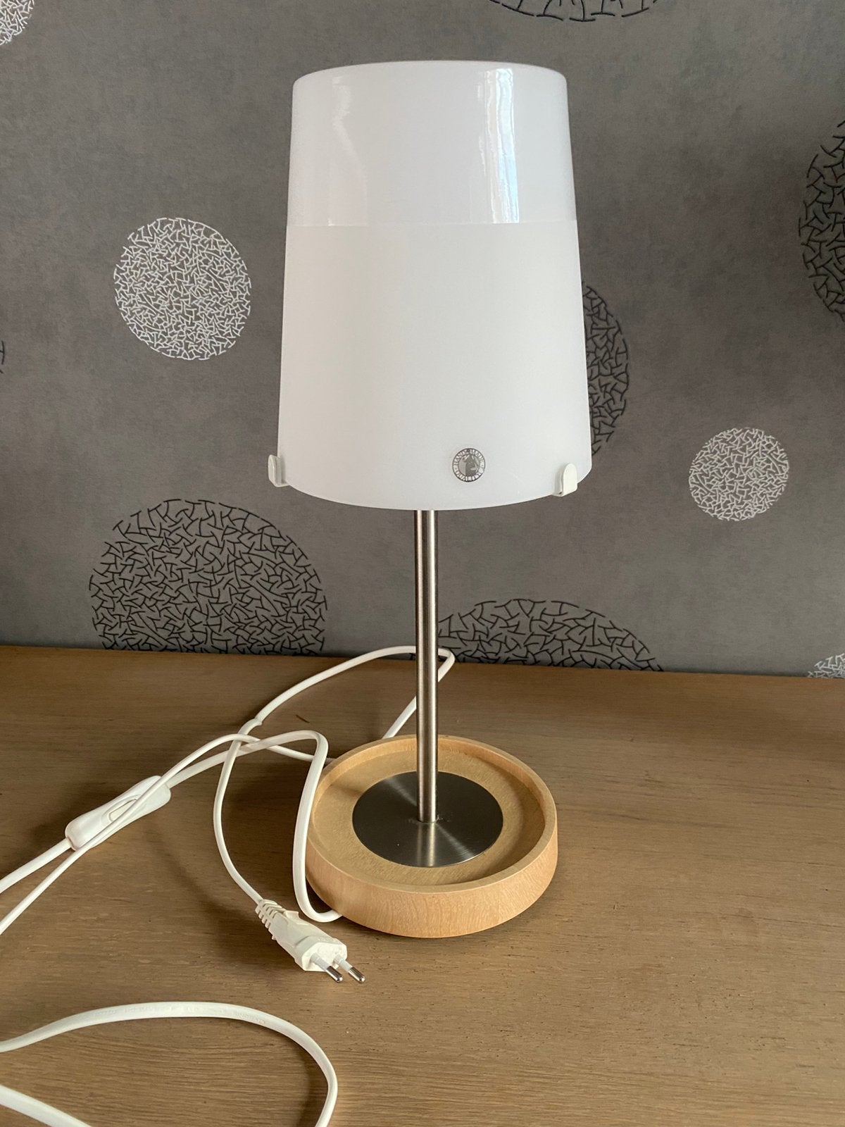 Vintage IKEA Basisk tafellamp handmade, Ophalen, Vintage, Wit, IKEA