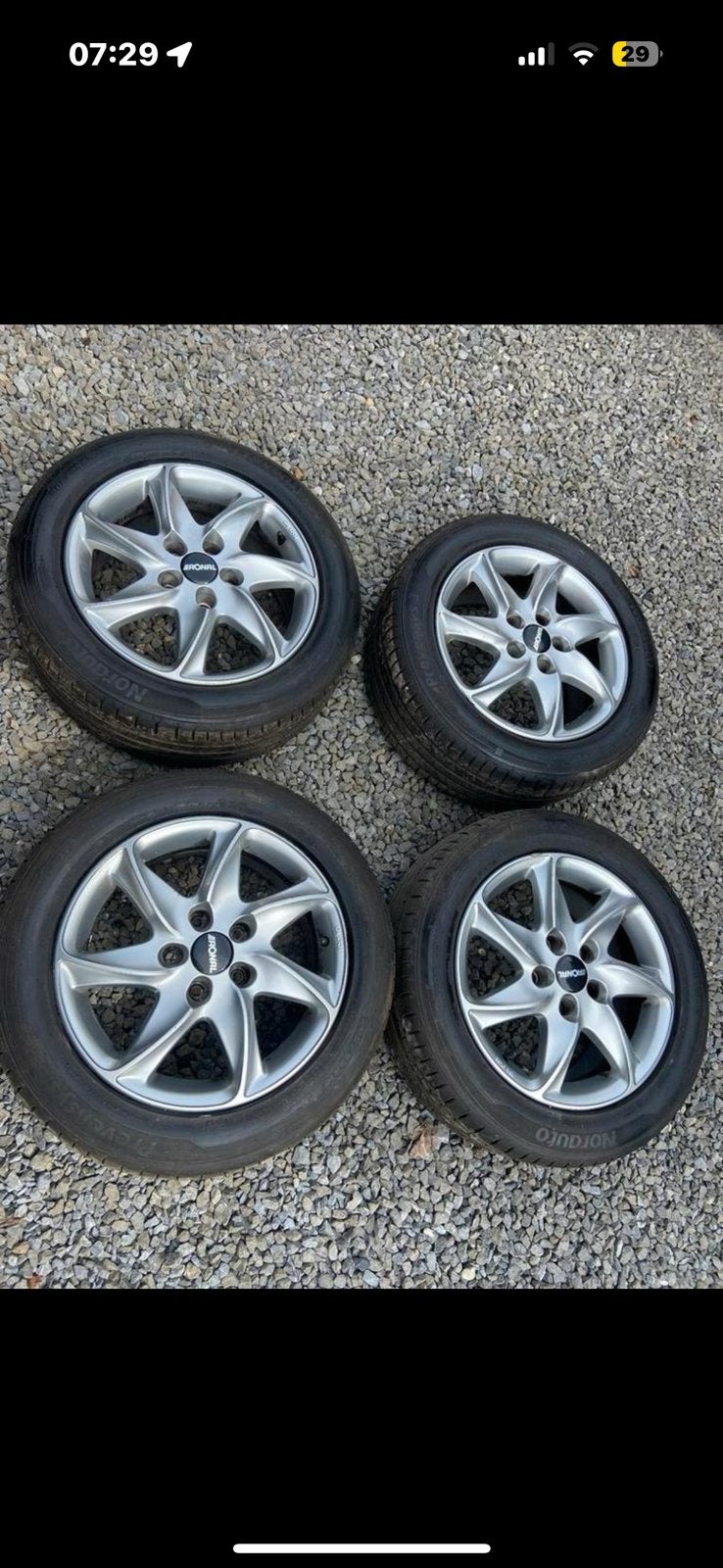 4 jantes alu ronal 16' 5X112-ET45-vw seat skoda, Pneus et Jantes, 16 pouces, Véhicule de tourisme, Pneus été