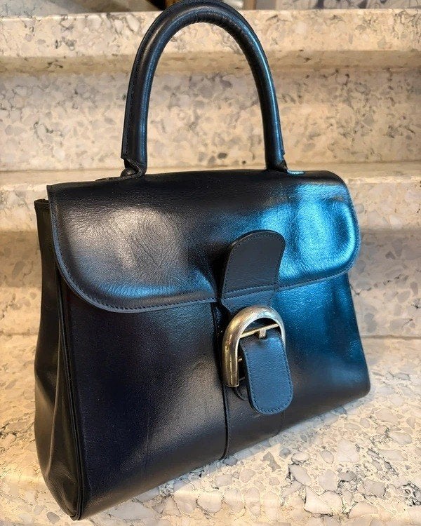 Delvaux Brilliant Vintage, Ophalen of Verzenden, Gebruikt, Blauw, Handtas