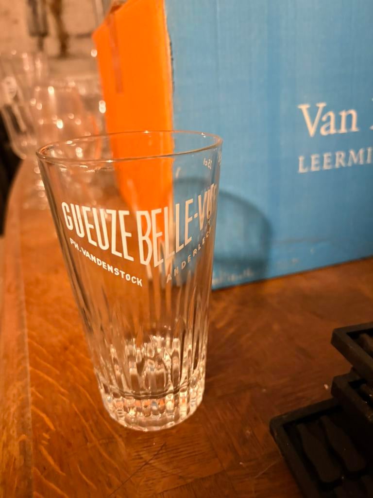 LUNETTES GEUZE BELLE VUE vintage rétro, Collections, Enlèvement, Comme neuf, Verre à bière