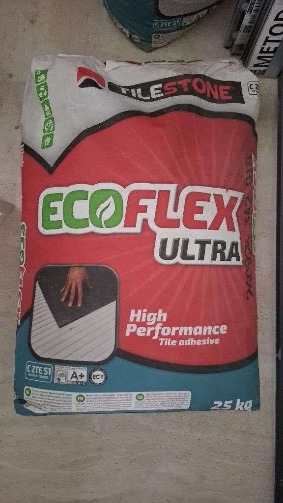 Tilestone Ecoflex Ultra grijze tegellijm, Ophalen, Nieuw