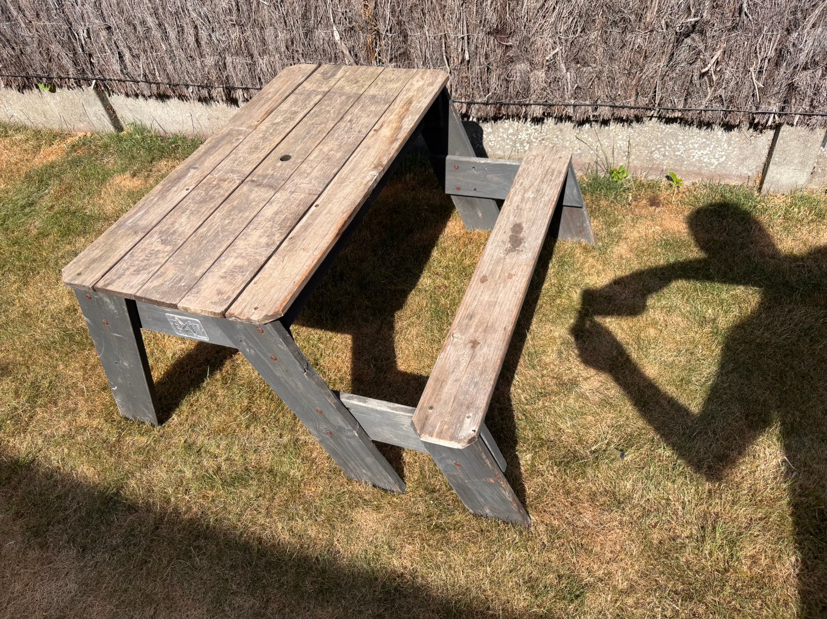 Zitbank - speelbank voor kids, Tuin en Terras, Picknicktafels, Gebruikt, Rechthoekig, Hout, Ophalen