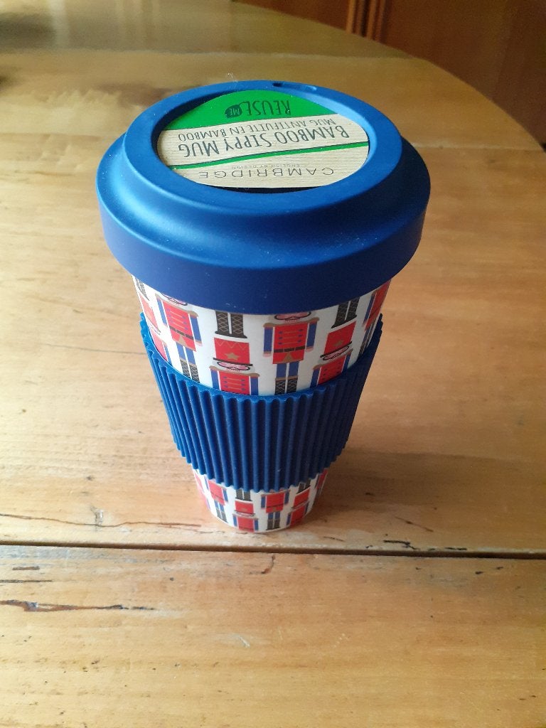 Warmhoud(koffie)beker, bamboe, Changing of the Guards, UK, Maison & Meubles, Cuisine | Vaisselle, Neuf, Enlèvement ou Envoi, Autres types